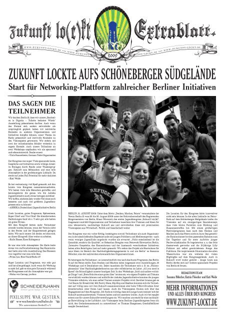 zukunft lockte aufs schöneberger südgelände - Berlin 21