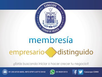 CANACOPE CDMX |Membresía Empresario Distinguido