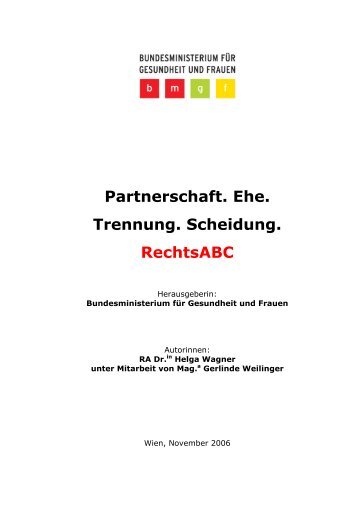 Partnerschaft. Ehe. Trennung. Scheidung. Rechtsabc - Oe24.at