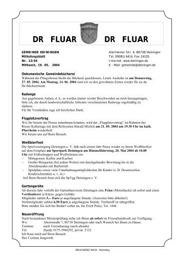 DR FLUAR DR  FLUAR - Deiningen
