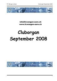 Cluborgan September 2008 - FC Wangen a/Aare