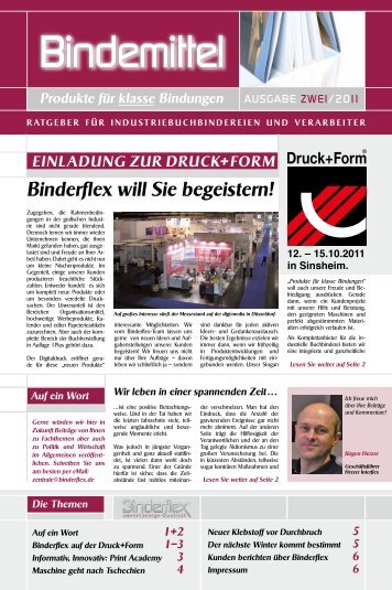 Aller guten Dinge sind drei! Druck+Form 2011 in ... - BINDERFLEX