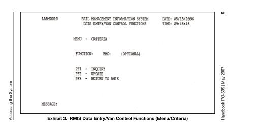 Handbook PO-505 - The ABC's of RMIS II Rail Management - APWU