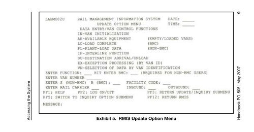 Handbook PO-505 - The ABC's of RMIS II Rail Management - APWU