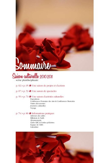 Catalogue de saison - Association Bourguignonne Culturelle