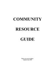 COMMUNITY RESOURCE GUIDE - Kitsap Community Resources