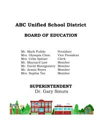 ABC Unified School District BOARD OF ... - Gahr High School