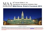 2013 Vienna Social Events Calendar - the Moot Alumni Association