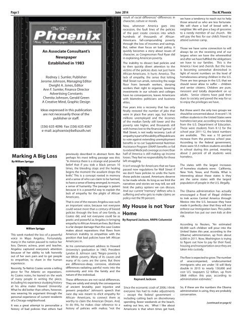 The AC Phoenix: More than a Newspaper, a Community Institution -- Issue No. 2014, June 2014 