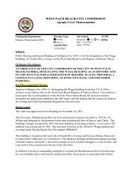 Agenda Cover Memorandum for 11/ - City of West Palm Beach
