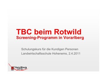 TBC beim Rotwild