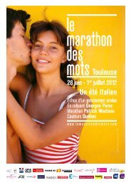 28 juin - 1er juillet 2012 Toulouse - Le marathon des mots