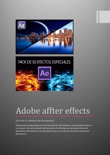 Adobe affter effects