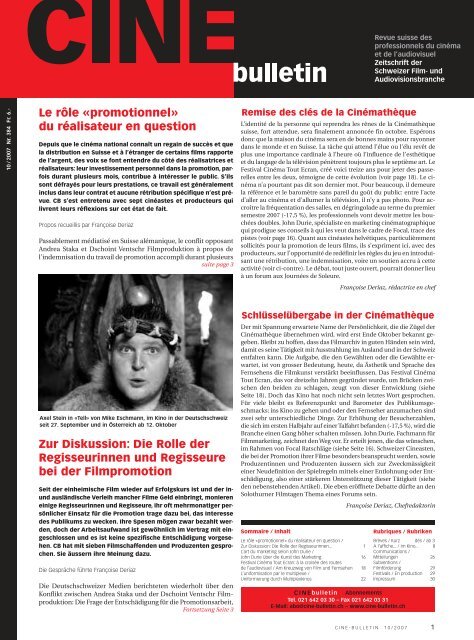 brÃ¨ves/kurz - Cine-Bulletin