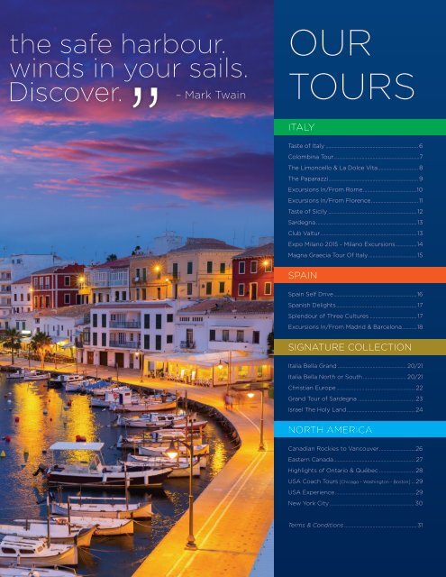 2015 Escorted Tours