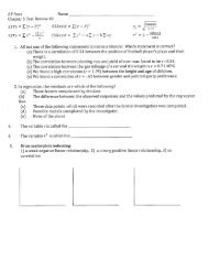 AP Stats Name Chapter 5 Test Review #2 - Glacier Peak High School