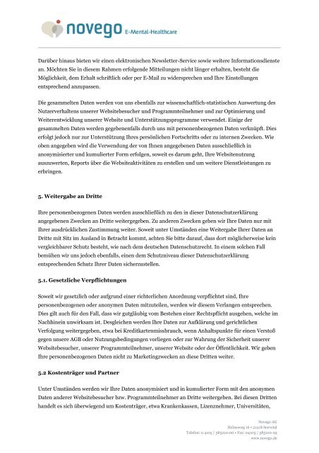 Datenschutz PDF - Novego