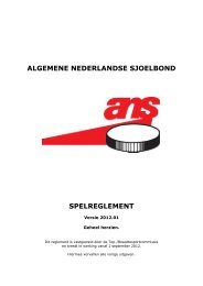 Spelreglement - Algemene Nederlandse Sjoelbond