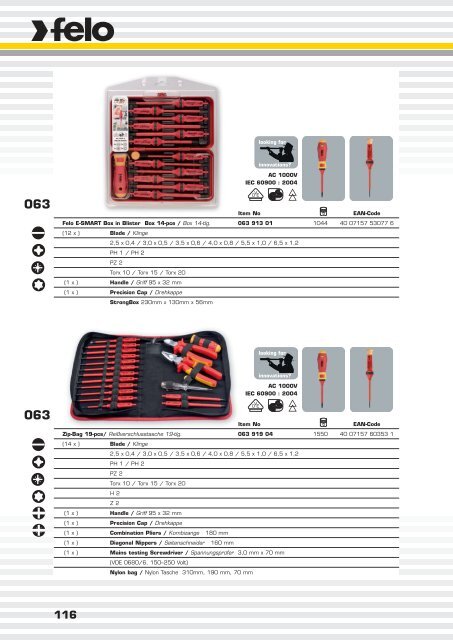 Catalog scule de mână și accesorii Felo