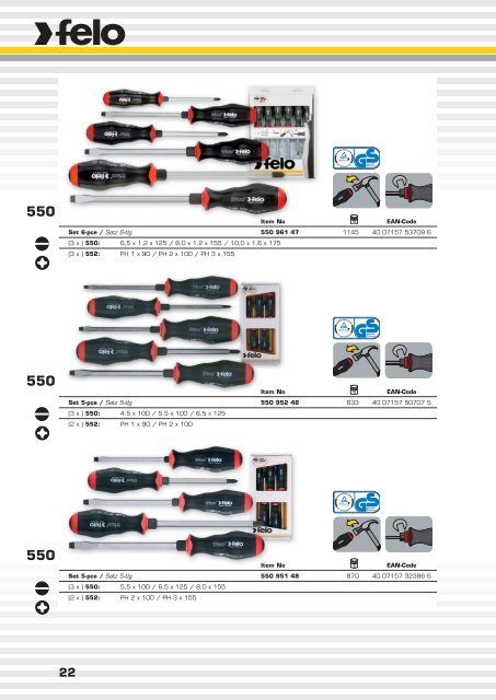 Catalog scule de mână și accesorii Felo