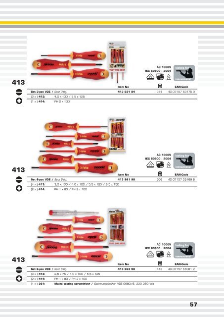 Catalog scule de mână și accesorii Felo