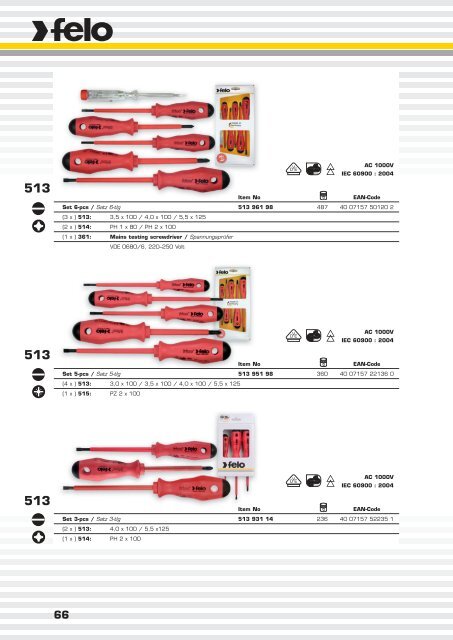 Catalog scule de mână și accesorii Felo