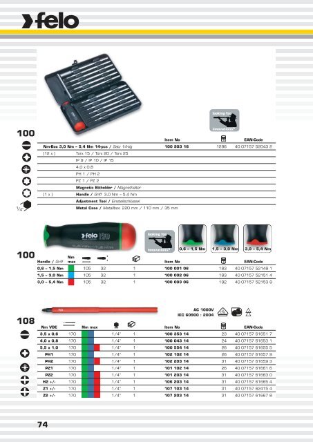 Catalog scule de mână și accesorii Felo