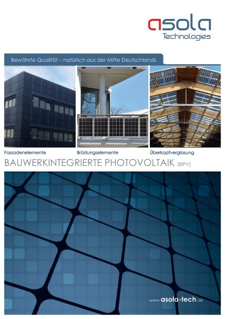 BAUWERKINTEGRIERTE PHOTOVOLTAIK