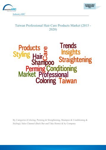 Market Research on Professional Hair Care Products in Taiwan