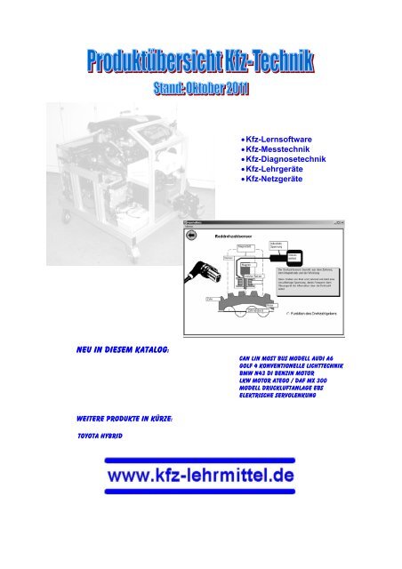 Technik Katalogs Als Pdf Kfz Lehrmittel Online Hartmut Mayer