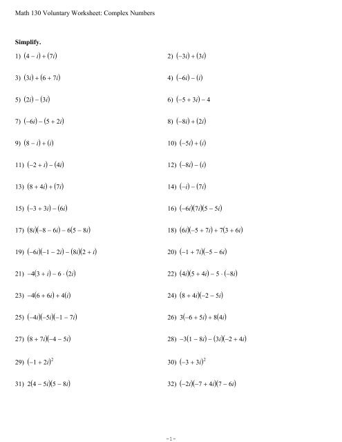 Voluntary Worksheet Complex Numbers.pdf