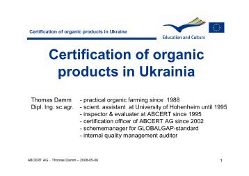 Certification of organic products in Ukraine