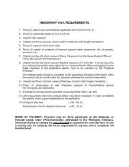 Checklist of requirements for 13(a) Non-Quota Immigrant Visa