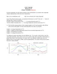 ATOC 1060-001 Homework #2 Climate Variability (answers) For this ...