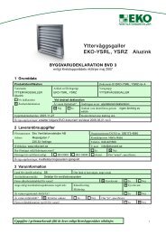 MiljÃ¶/Byggvarudeklaration -Aluzink - EKO Ventilationsdetaljer