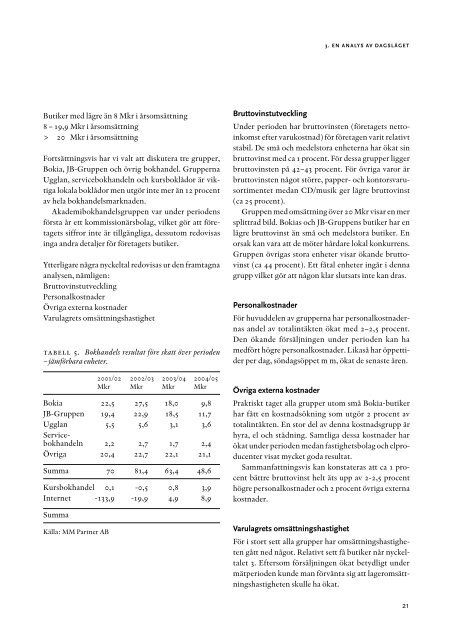 Den svenska bokhandeln. En analys - Svenska FÃ¶rlÃ¤ggarefÃ¶reningen