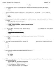 RTAC Emergency Procedures Answer Sheet