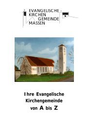 A bis Z für Erwachsene - der Evangelischen Kirchengemeinde Massen