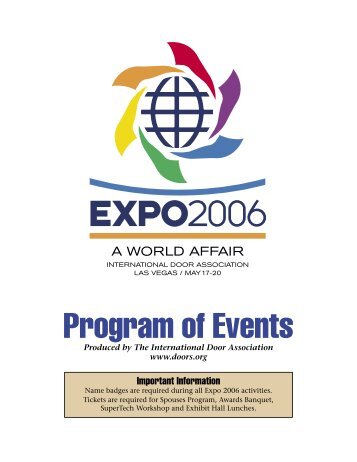 Expo 2006 Onsite program.indd - IDA