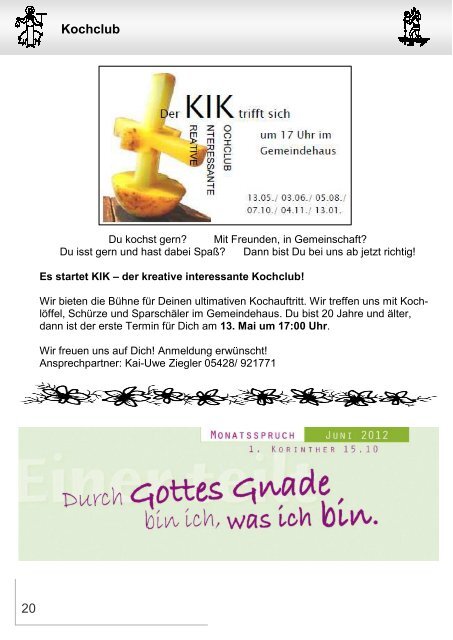 02 (3. JAHRGANG) April / Mai / Juni 2012 - Kirchengemeinde Melle ...