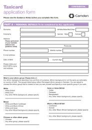 Taxi Card application - Age UK Camden
