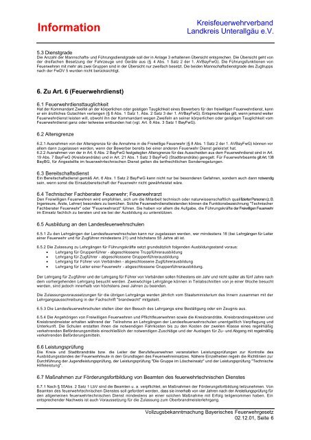 Information - Kreisfeuerwehrverband Unterallgäu