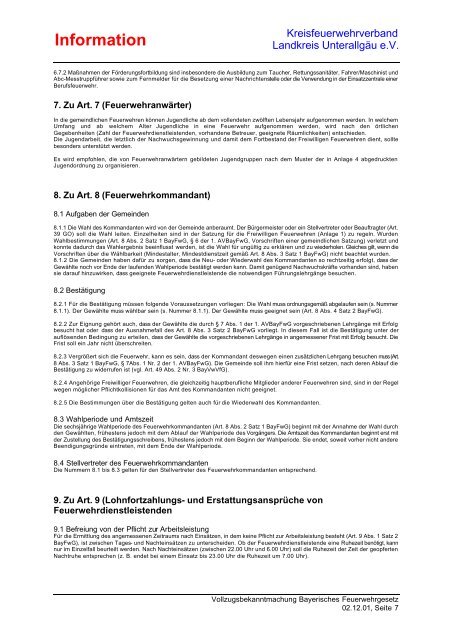 Information - Kreisfeuerwehrverband Unterallgäu