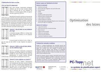 Optimisation des laizes - PC-Topp - Neugebauer Rhapso GmbH