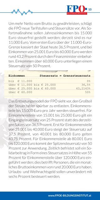 Das freiheitliche Steuer- und Entlastungsmodell