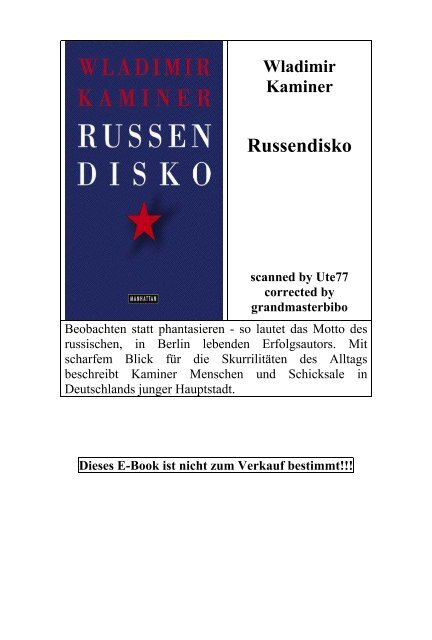 Wladimir Kaminer Russendisko