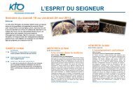 Programme hebdomadaire de la chaîne KTO