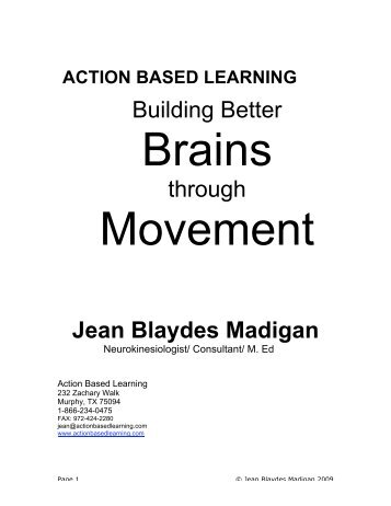 Jean Blaydes Madigan - Action Based Learning