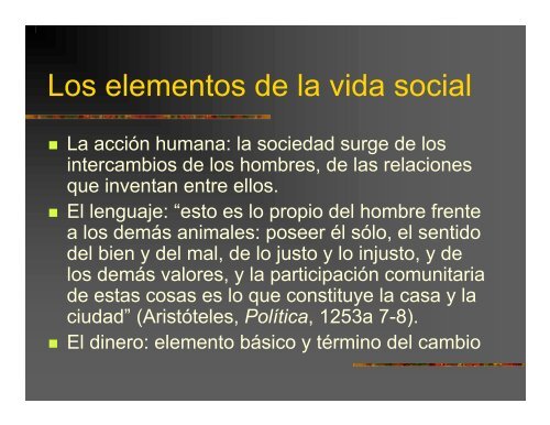 La vida social