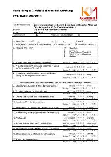 EVALUATIONSBOGEN